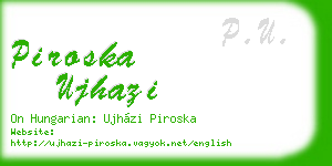 piroska ujhazi business card