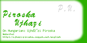 piroska ujhazi business card